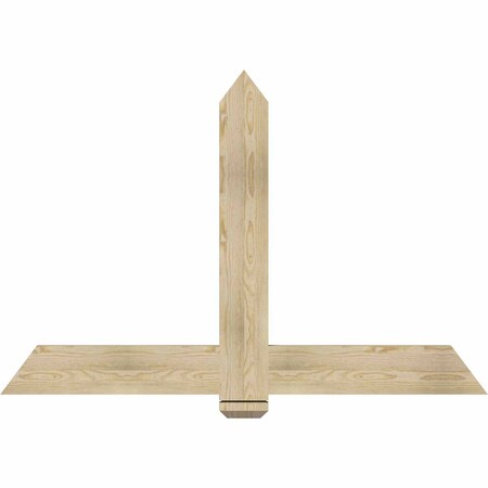 Ekena Millwork Eugene Rough Sawn Timber Gable Bracket, Douglas Fir, 60"W x 40"H x 2"D x 6"F, 16/12 Pitch GBW060X40X0206EUG00RDF